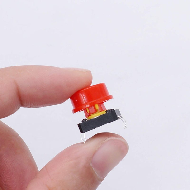 TWTADE/140PCS Tactile Push Button Switch 4 Pin Momentary Tact Switches 12x12x7.3mm with 7 Color Switch Caps (70Sets) - Image 3
